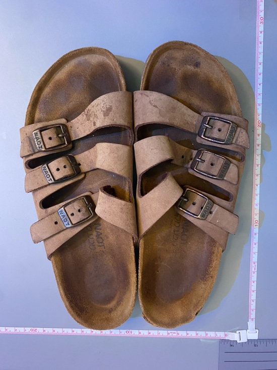 Naot Other - Naot Austin Brown Suede Leather Sandals Three Strap Flat Slip On Size US 7.5-8